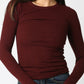 Basic Long Sleeve Tee | Wine