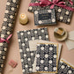 Ink Flora Rolled Gift Wrap