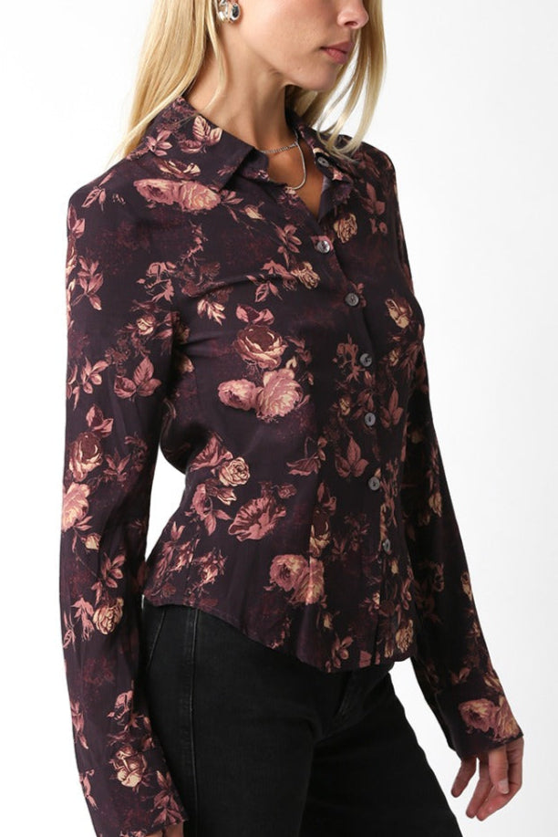 Romantic Floral Button Up