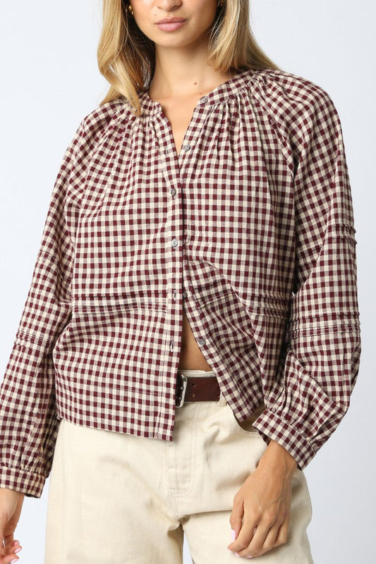 Bonfire Gingham Blouse