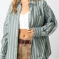 Hex My Ex Oversized Button Up Shirt | Olive