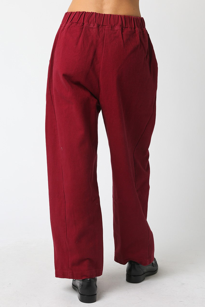 Scorpio Barrel Trousers | Burgundy