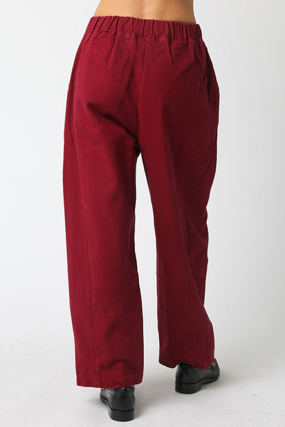 Scorpio Barrel Trousers | Burgundy
