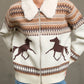 Western Fairisle Zip Cardigan