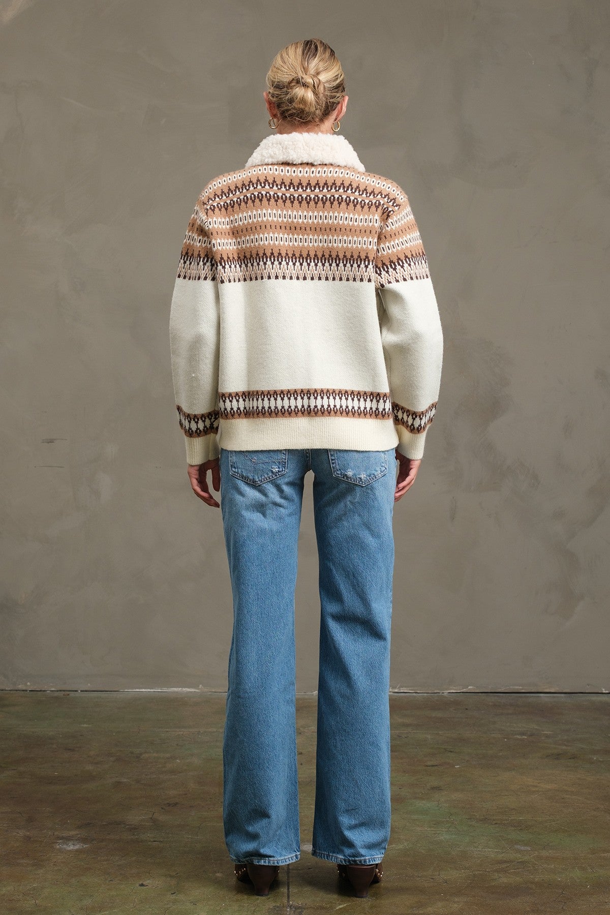 Western Fairisle Zip Cardigan