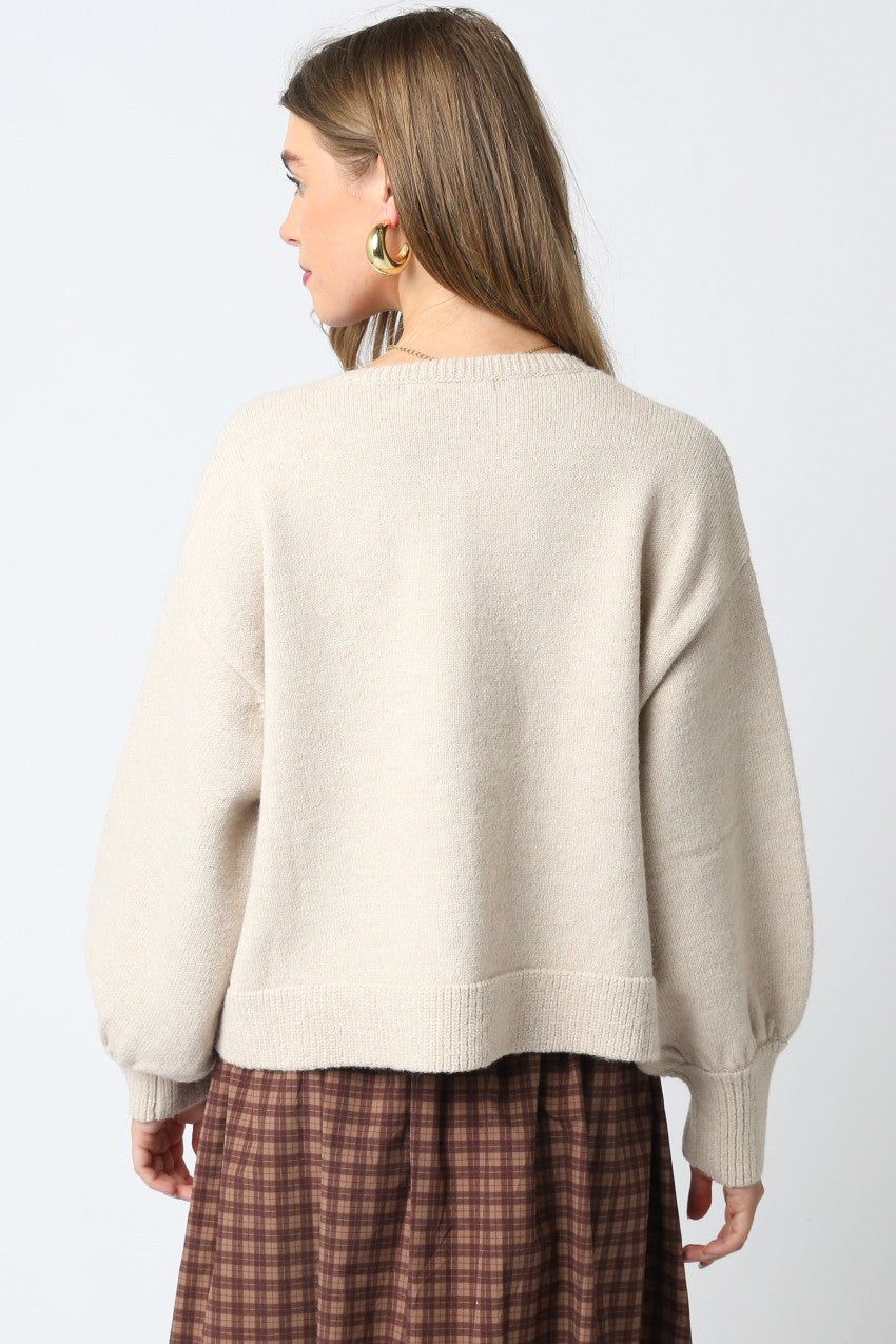 Lina Basic Cardigan | Ecru
