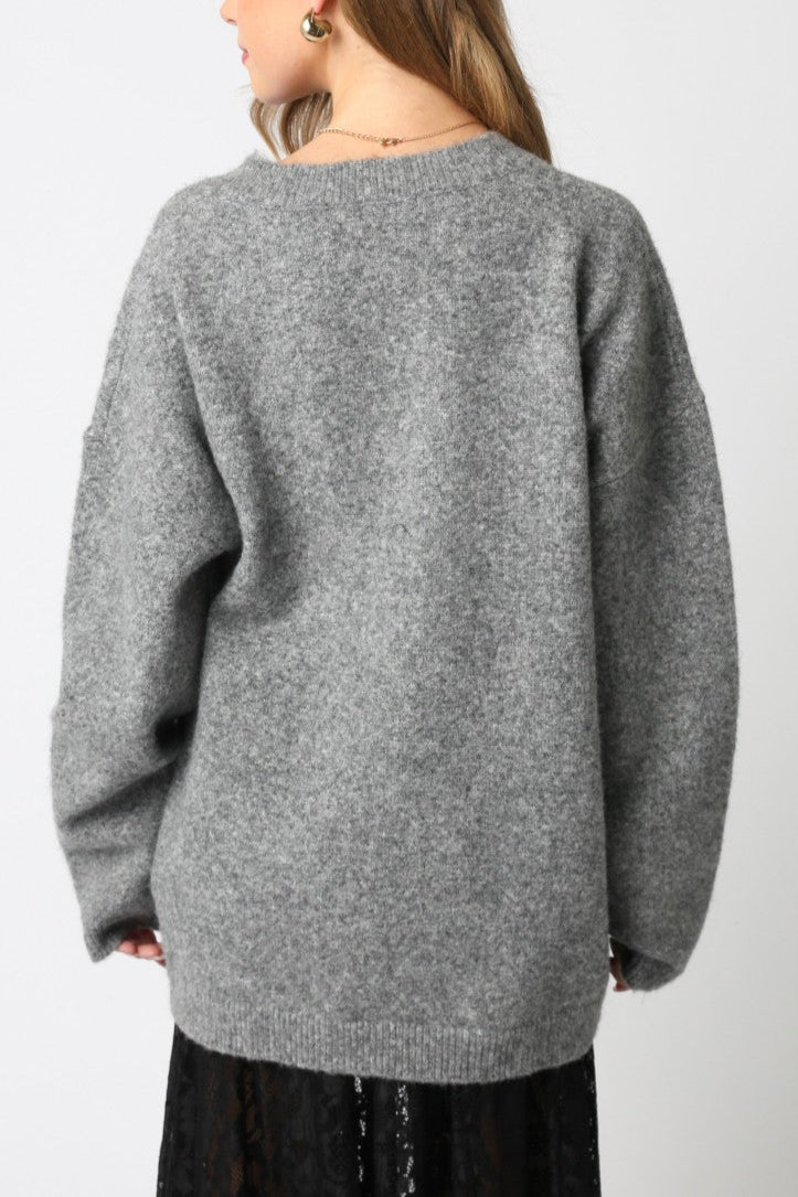 Bonfire Oversized Sweater | Heather Grey