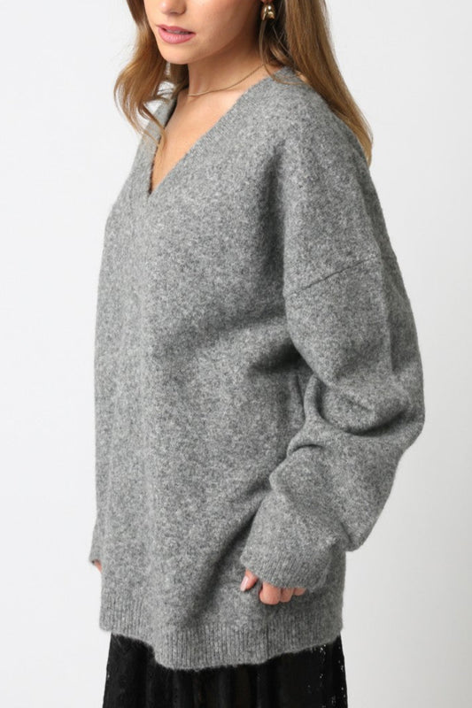 Bonfire Oversized Sweater | Heather Grey