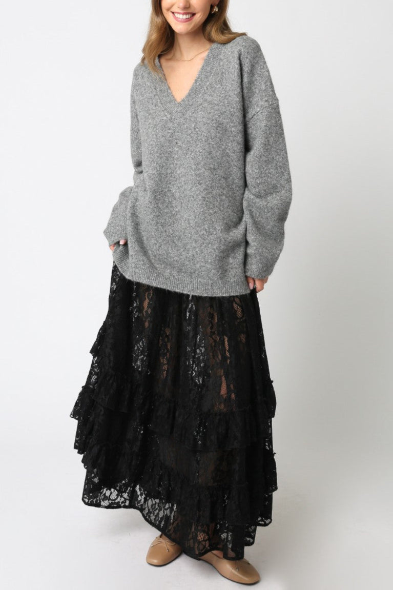 Bonfire Oversized Sweater | Heather Grey