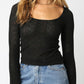 Lightweight Knit Top | Black