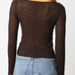 Lightweight Knit Top | Brown