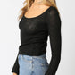 Lightweight Knit Top | Black