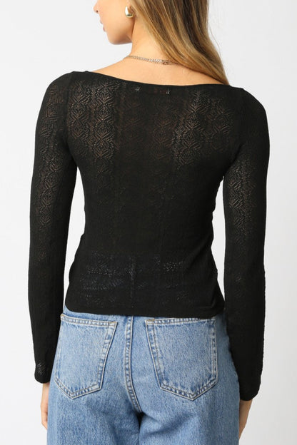Lightweight Knit Top | Black