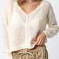 Light Layers V Neck Cardigan | Ecru