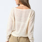 Light Layers V Neck Cardigan | Ecru