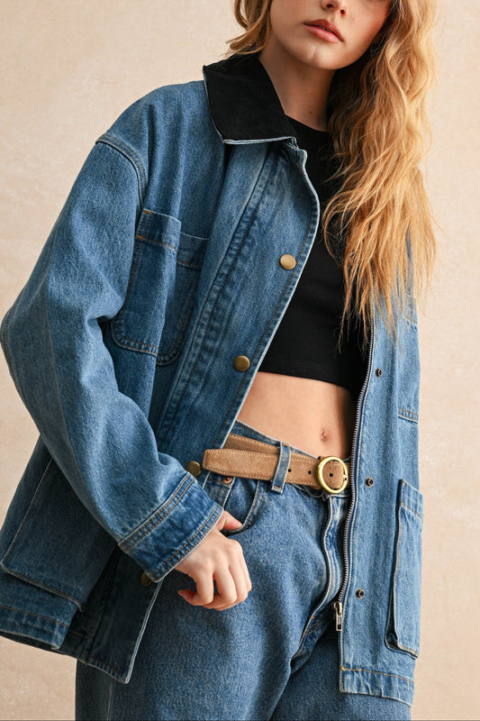 Easy Does It Denim Chore Jacket