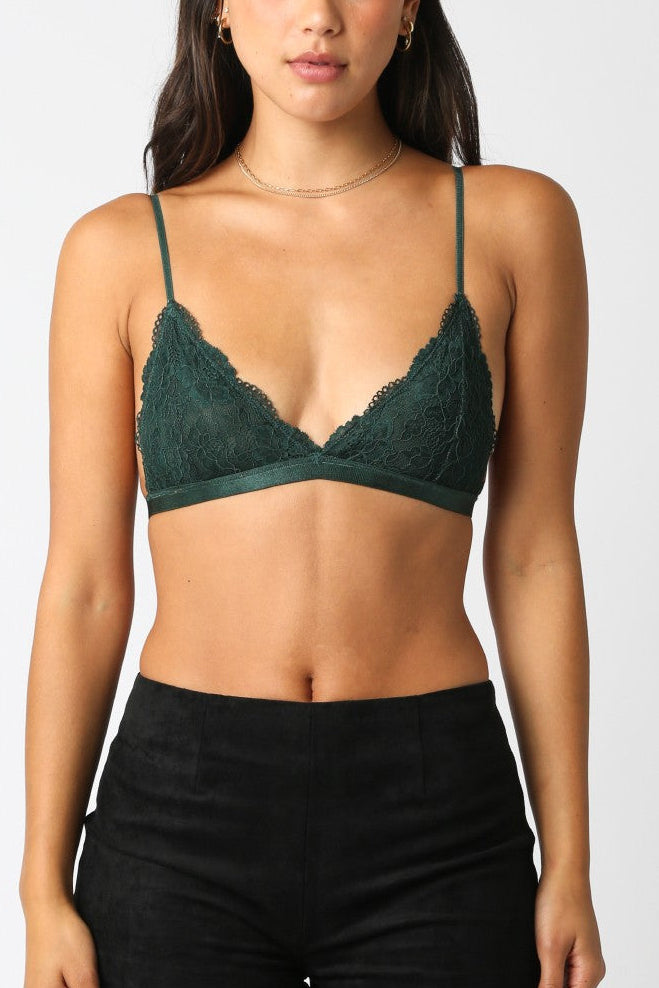 Lace Bralette | Dark Green