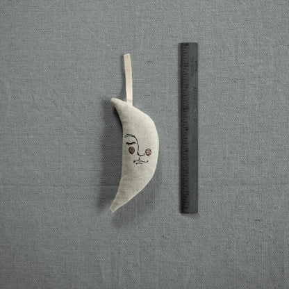 Beige + Gold Moon Ornament
