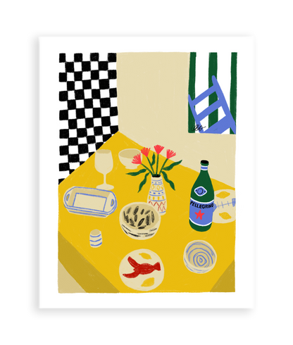 Dining Table Art Print | 11 x 14