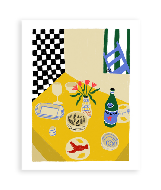 Dining Table Art Print | 11 x 14