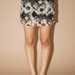 Floral Cut Out Mini Skirt