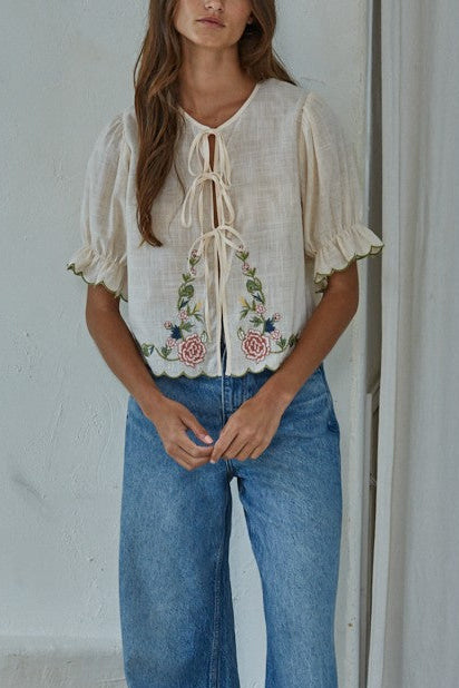 Athena Front Tie Top