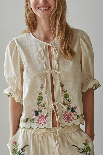 Athena Front Tie Top