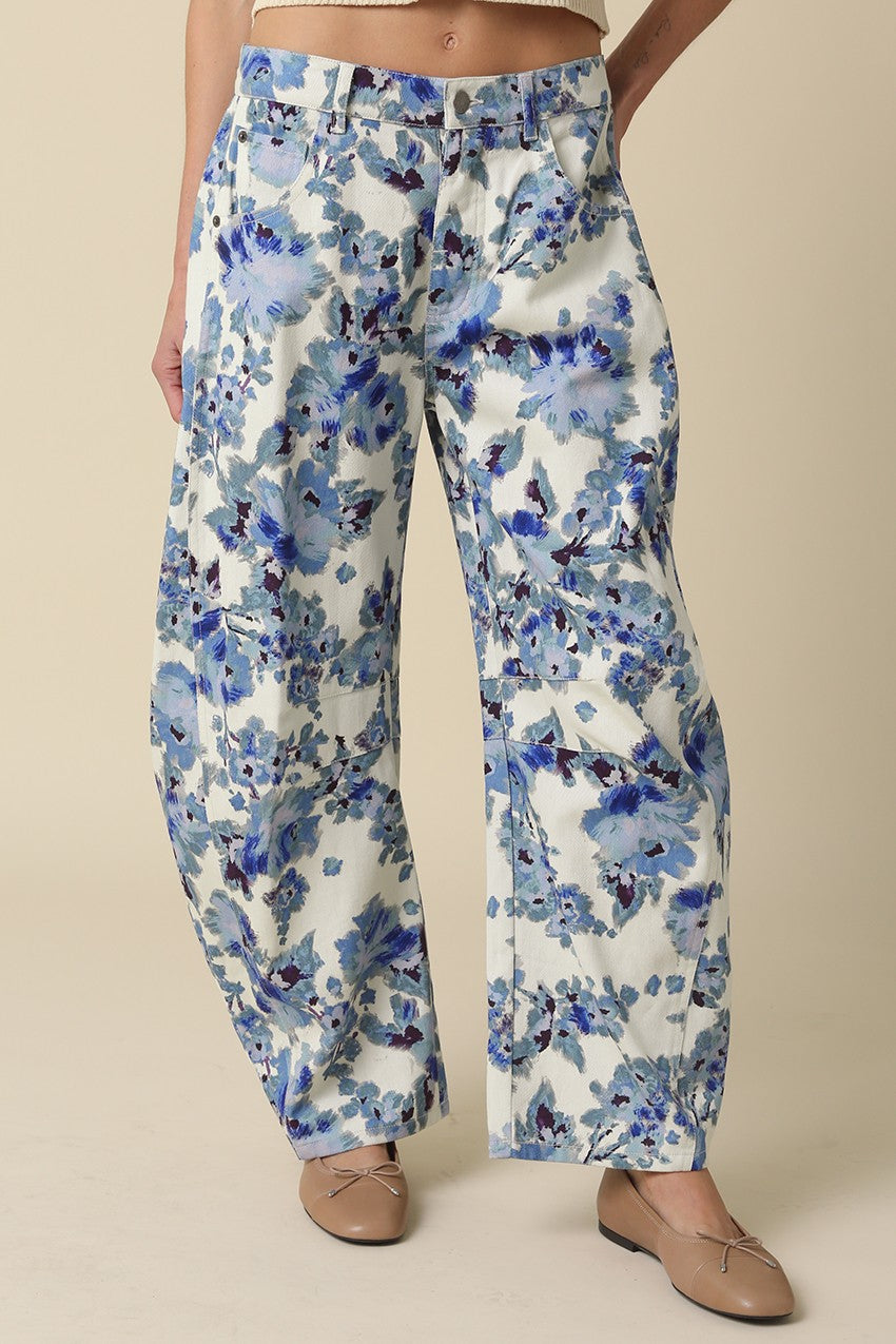 Blue Tansy Barrel Leg Denim