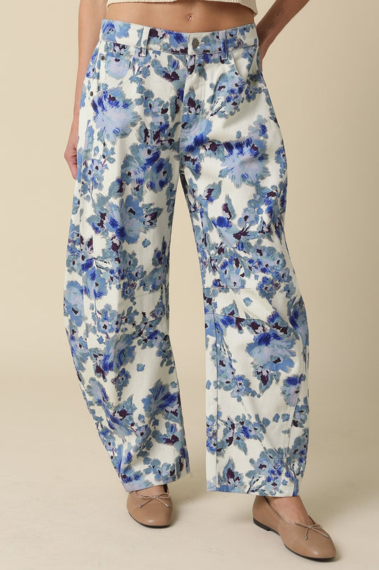 Blue Tansy Barrel Leg Denim