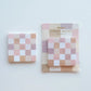 Nude Checks Die-Cut Sticky Note Pad