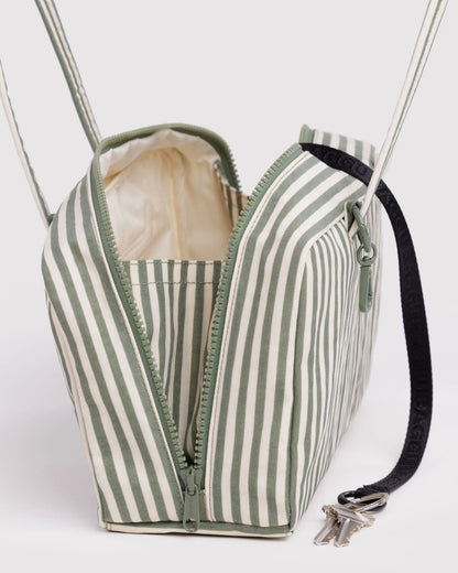 Nylon Bowler Bag | Sage Stripe