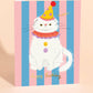 Clowny Cat Birthday Card