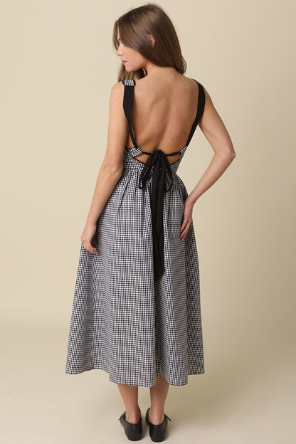 Run It Back Gingham Midi Dress
