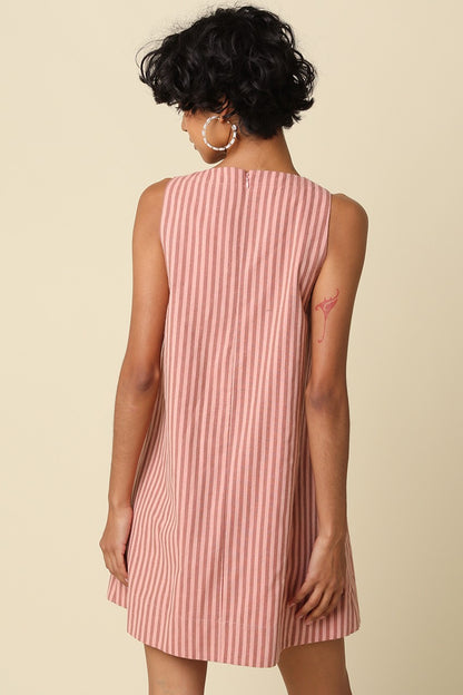Just Peachy Stripe Mini Dress
