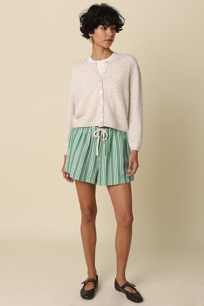 Quinn Striped Shorts | Green