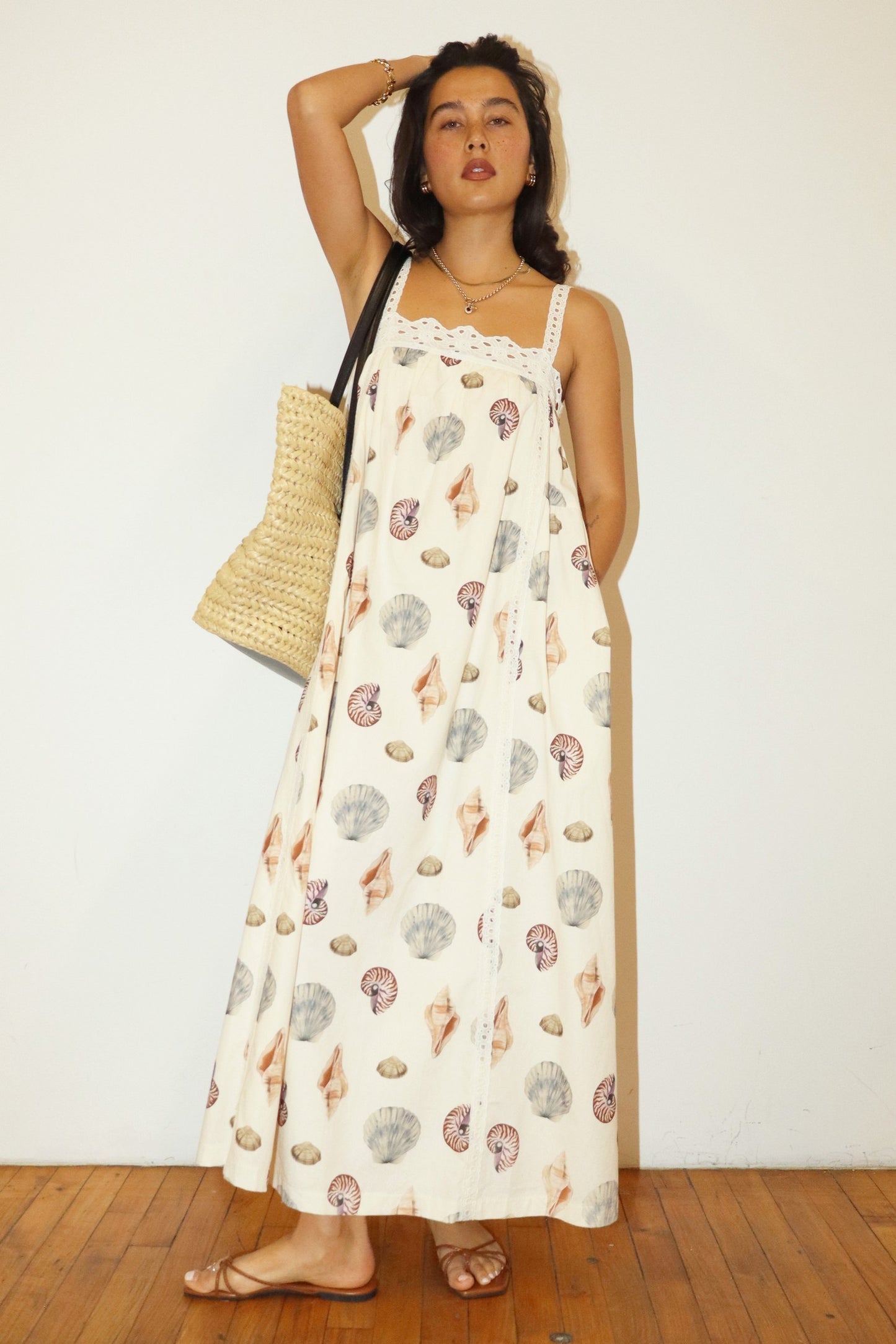 Sally Sells Seashells Maxi Dress | Neutral