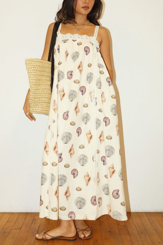 Sally Sells Seashells Maxi Dress | Neutral