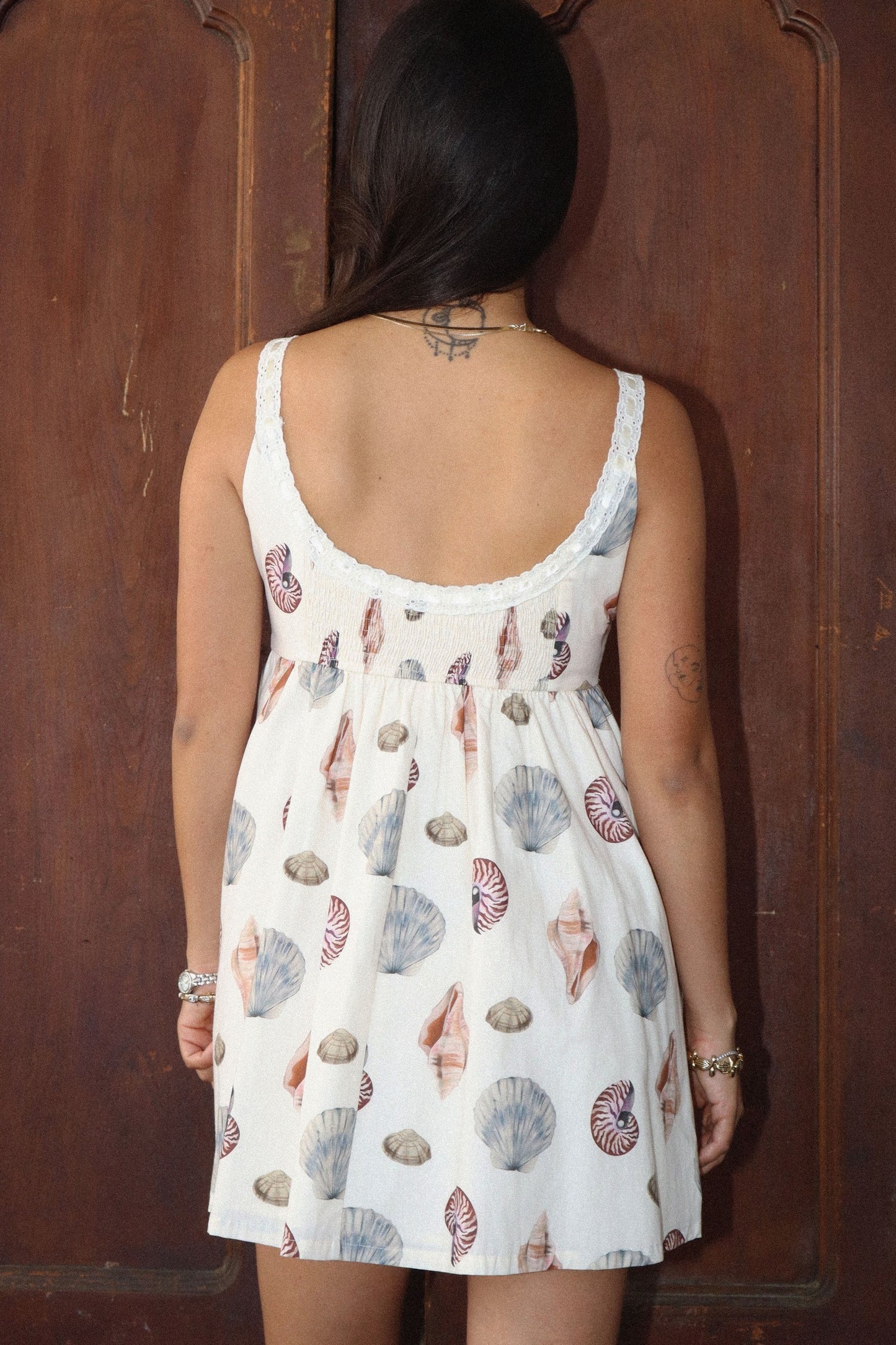 Sally Sells Seashells Mini Dress | Neutral
