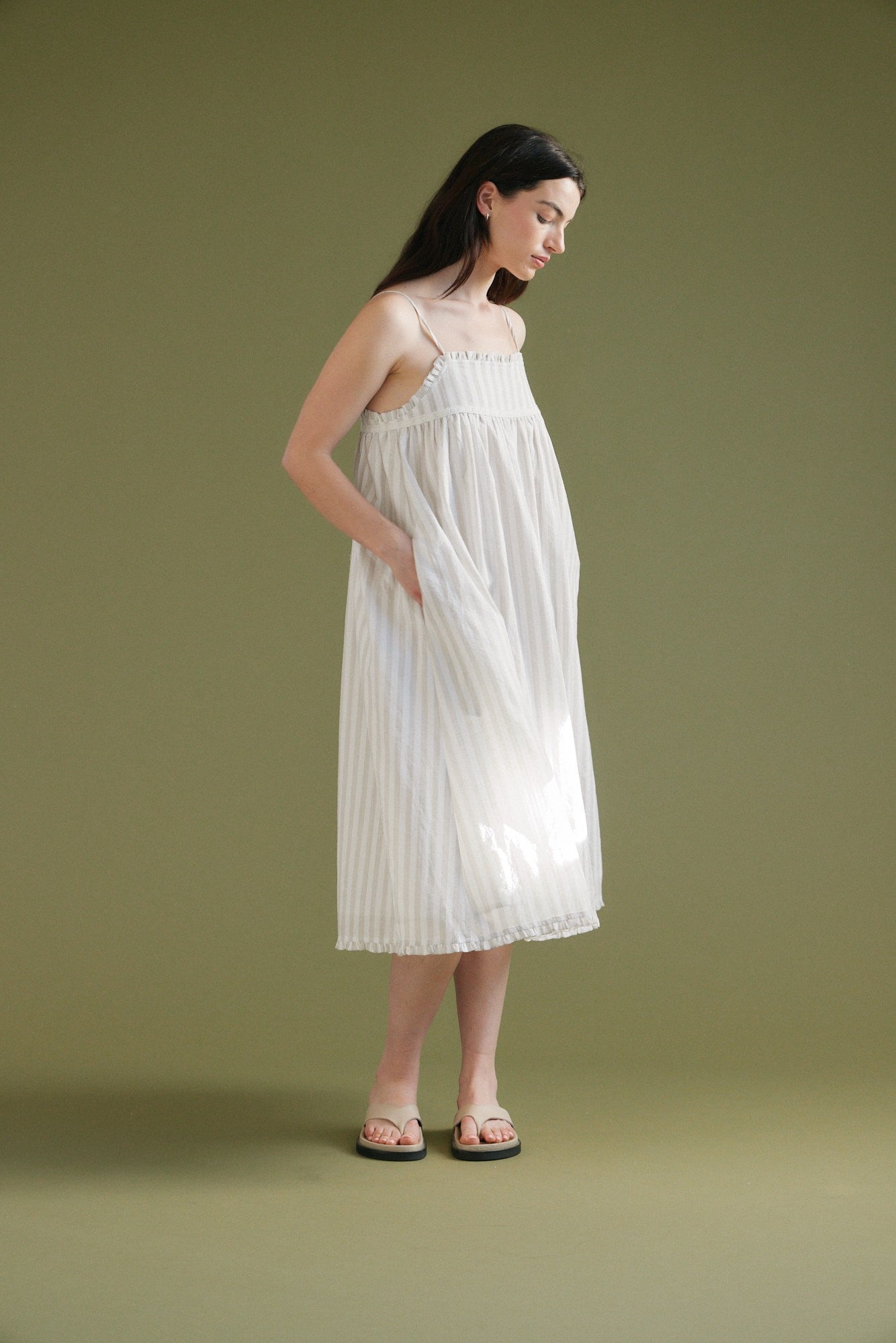 Fiona Stripe Midi Dress