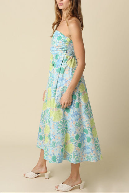 Floral Kaleidoscope Midi Dress