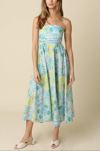 Floral Kaleidoscope Midi Dress