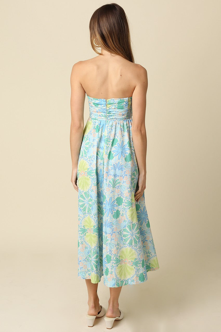 Floral Kaleidoscope Midi Dress