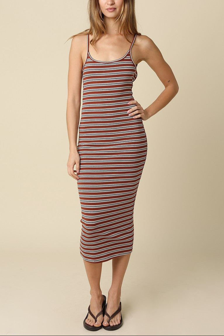 90s Baby Open Back Dress | Brown