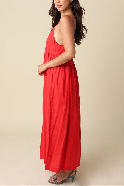 Laila Midi Dress | Cherry Red