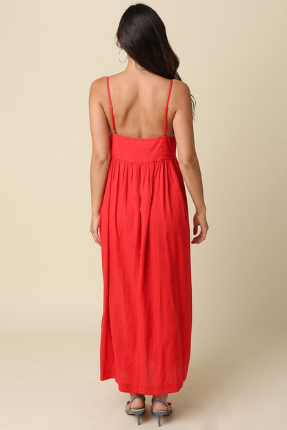 Laila Midi Dress | Cherry Red
