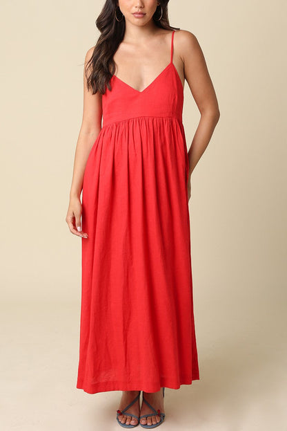Laila Midi Dress | Cherry Red