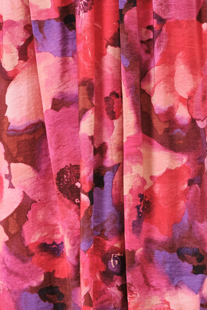 Watercolor Floral Midi Dress