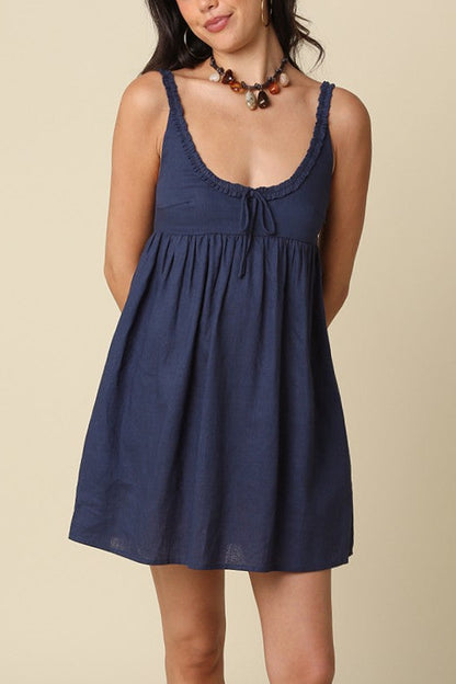 Midnight Babydoll Mini Dress