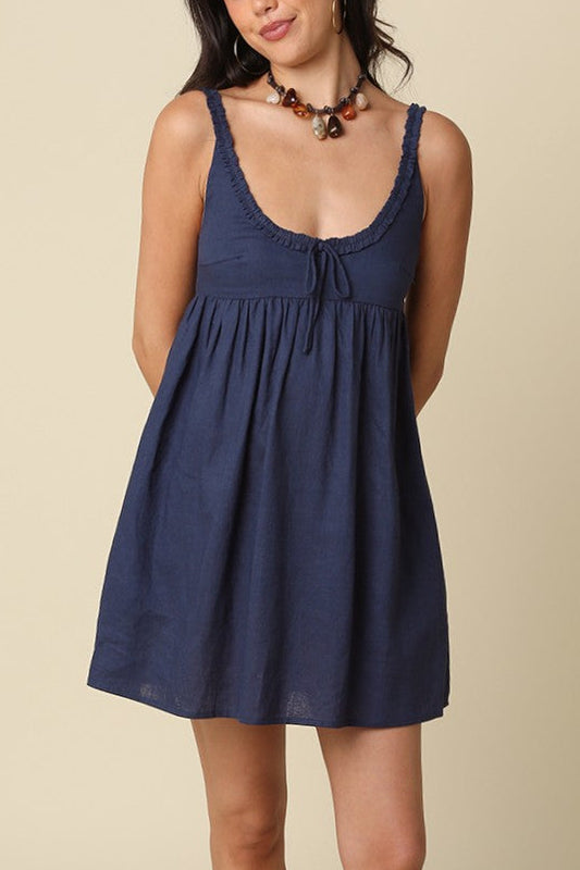 Midnight Babydoll Mini Dress