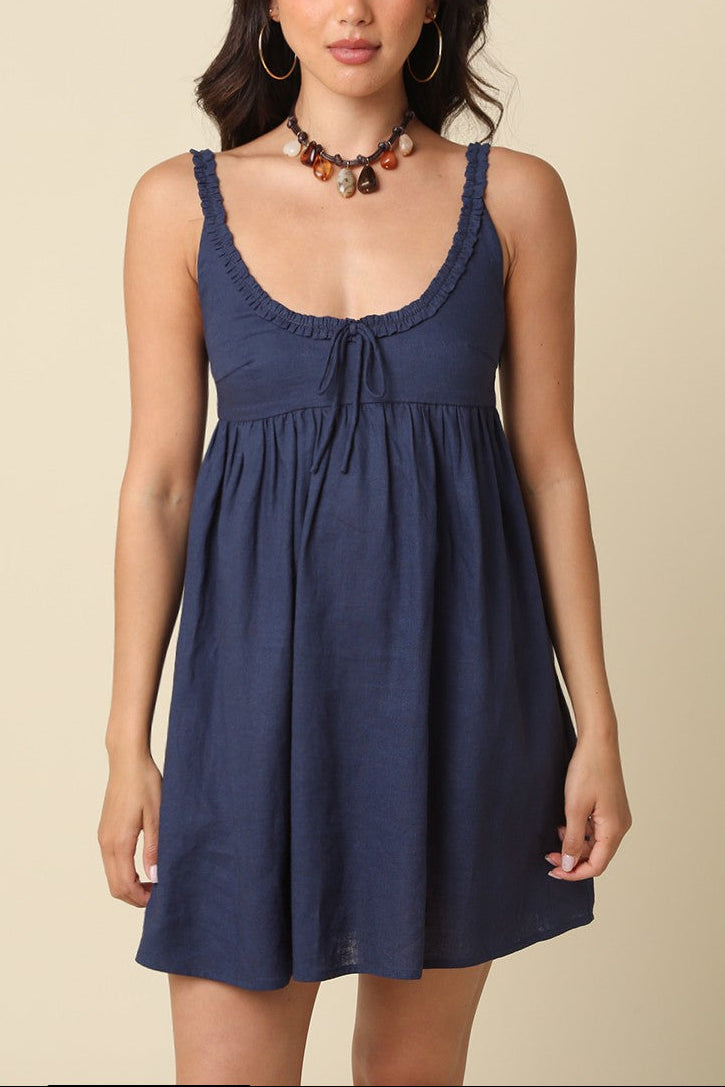 Midnight Babydoll Mini Dress